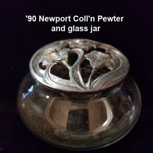 '90 Newport Collection Pewter & Glass jar